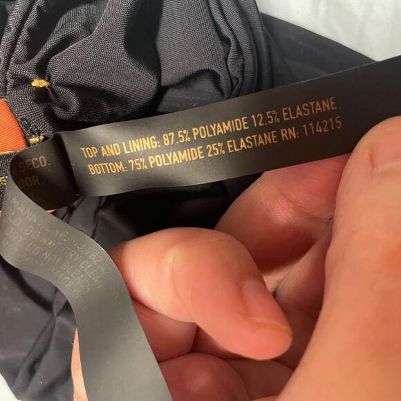 Vix Paula Hermanny Two-Tone Orange and Black Swimsuit Small - Picture 7 of 7